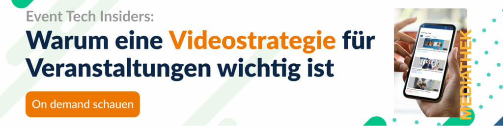 Ein Call-to-Action für eine Veranstaltung mit dem Titel „Der erste Eindruck zählt: wie Sie bei Ihren Events schon mit dem Check-in begeistern“.